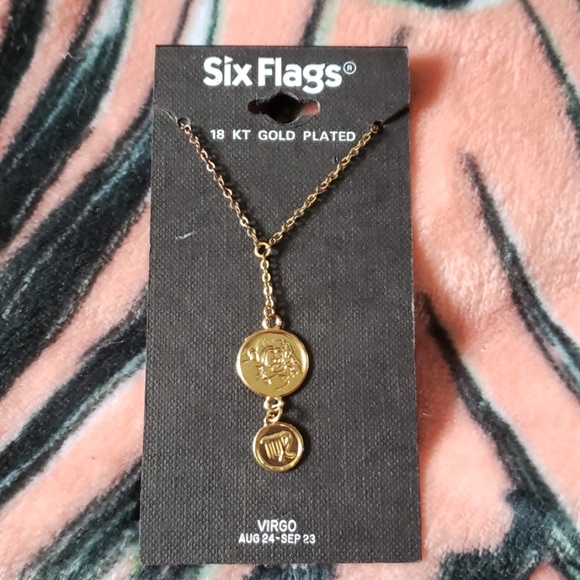 Six Flags Jewelry - TAZMANIAN DEVIL Virgo Gold Plated Necklace NEW Six Flags Jewelry - TAZMANIAN DEVIL Virgo Gold Plated Necklace NEW